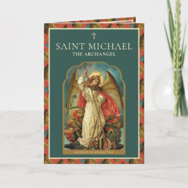 Religieuze St. Michael Archangel Prayer Katholieke Kaart