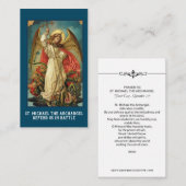 Religieuze St. Michael Archangel Prayer Place Card Plaatskaartje (Voorkant / Achterkant)