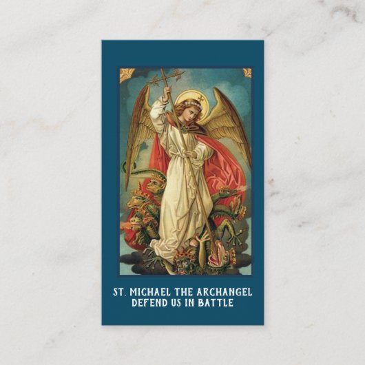 Religieuze St. Michael Archangel Prayer Place Card Plaatskaartje (Voorkant)