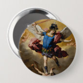 Religieuze St. Michael the Archangel Ronde Button 4,0 Cm (Voorkant /achterkant)