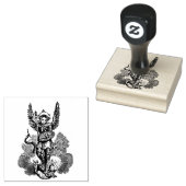 Religieuze St. Michael the Archangel Rubberstempel (Gestempeld)