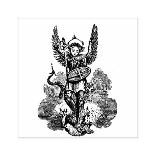 Religieuze St. Michael the Archangel Rubberstempel