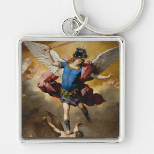 Religieuze St. Michael the Archangel Sleutelhanger
