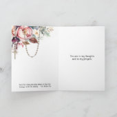 Religieuze St. Padre Pio Flowers Rosary Kaart (Binnen)