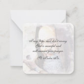 Religieuze St. Padre Pio katholieke prijsopgave Notitiekaartje (Achterkant)