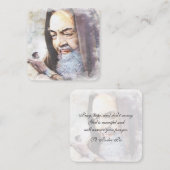 Religieuze St. Padre Pio katholieke prijsopgave Notitiekaartje (Voorkant / Achterkant)