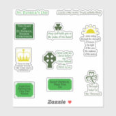 Religieuze St. Patrick' Day Trad katholieke Planne Sticker (Vel)