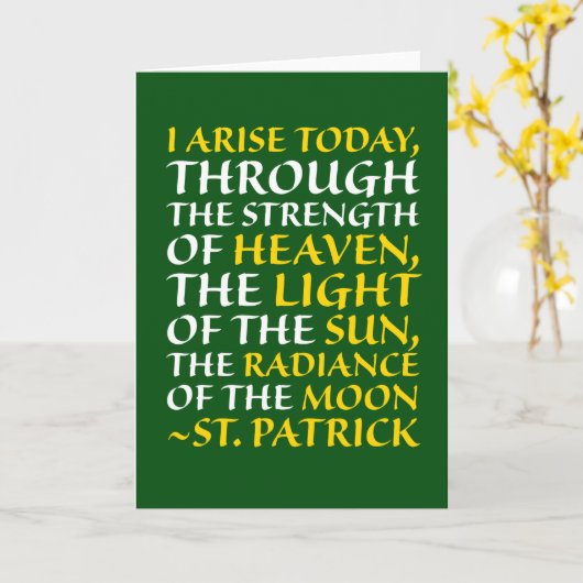 Religieuze St. Patrick Irish Roman rooms-katholiek Kaart (Gele Bloem)