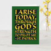 Religieuze St. Patrick's Day Katholieke Heilige Ge Kaart (Gele Bloem)