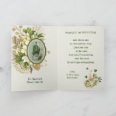Religieuze St. Patricks Day Prayer Shamrocks Holid Feestdagen Kaart (Binnen)