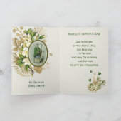 Religieuze St. Patricks Day Prayer Shamrocks Irish Feestdagen Kaart (Binnen)