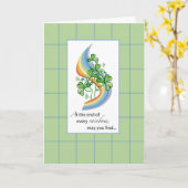 Religieuze St. Patrick's Day Rainbow Kaart (Gele Bloem)