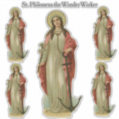 Religieuze St. Philomena de Wonder Worker Martelaa Sticker (Voorkant)