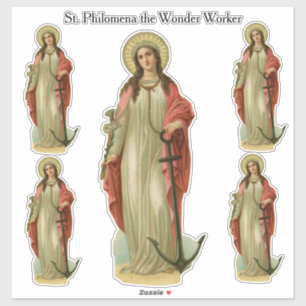 Religieuze St. Philomena de Wonder Worker Martelaa Sticker