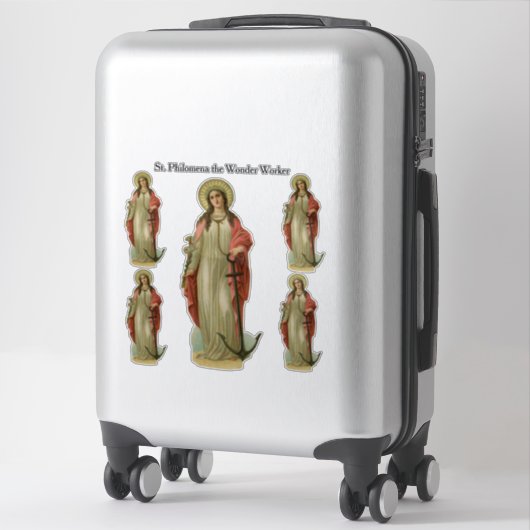 Religieuze St. Philomena de Wonder Worker Martelaa Sticker (Koffer)