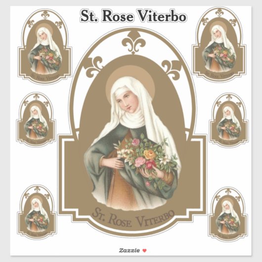 Religieuze St. Rozen Viterbo Sticker (Vel)