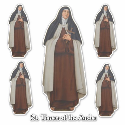 Religieuze St. Teresa van de Andes Carmelite Nun Sticker (Voorkant)