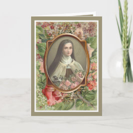 Religieuze St. Therese Carmelite Nun  Card Kaart