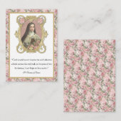 Religieuze St. Therese Elegant Prayer Rozen Nota Notitiekaartje (Voorkant / Achterkant)