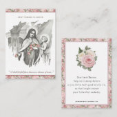 Religieuze St. Therese Elegant Prayer Rozen Notitiekaartje (Voorkant / Achterkant)
