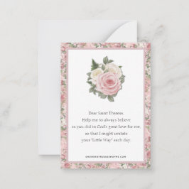 Religieuze St. Therese Elegant Prayer Rozen Notitiekaartje