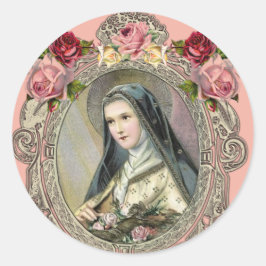 Religieuze St. Therese Karmelietennon Ronde Sticker