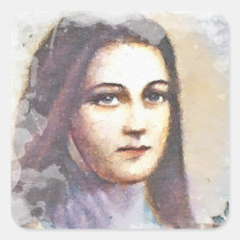  Religieuze St. Therese Karmelietennon Vierkante Sticker