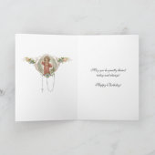 Religieuze St. Therese Katholieke Non Bloemstuk Kaart (Binnen)