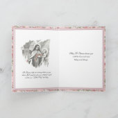 Religieuze St. Therese katholieke Nun Floral Card Kaart (Binnen)