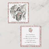 Religieuze St. Therese katholieke Nun Floral Card Notitiekaartje (Voorkant / Achterkant)