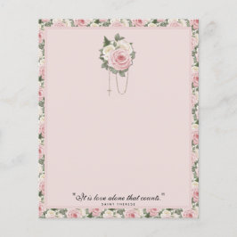 Religieuze St. Therese Quote Pink Roses