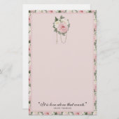 Religieuze St. Therese Quote Pink Roses  Briefpapier (Voorkant / Achterkant)