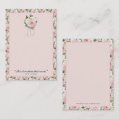 Religieuze St. Therese Quote Pink Roses Notitiekaartje (Voorkant / Achterkant)