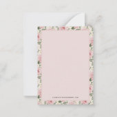 Religieuze St. Therese Quote Pink Roses Notitiekaartje (Achterkant)