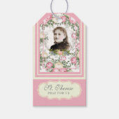 Religieuze St. Therese  Roses Prayer Cadeaulabel (Voorkant)