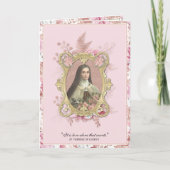 Religieuze St. Therese Roses Prayer Kaart (Voorkant)