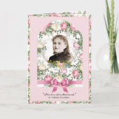 Religieuze St. Therese Roze Rozen Gebed Vintage Kaart (Voorkant)
