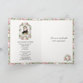 Religieuze St. Therese Roze Rozen Gebed Vintage Kaart (Binnen)