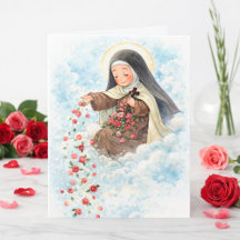Religieuze St. Therese Roze Vintage Rozen Citaat 