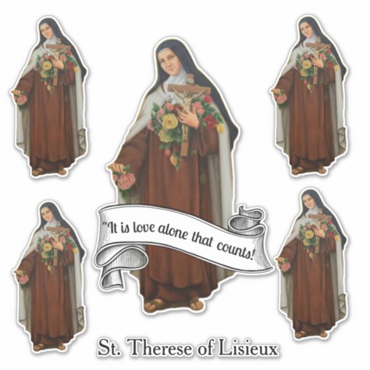 Religieuze St. Therese van Lisieux Carmelite Nun Sticker (Voorkant)