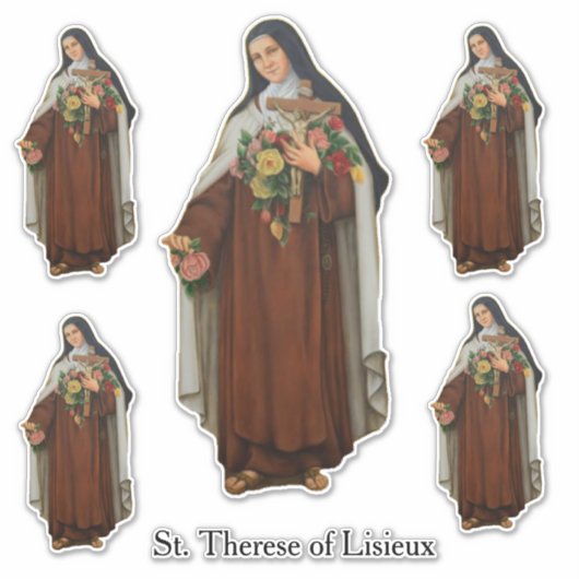 Religieuze St. Therese van Lisieux Carmelite Nun Sticker (Voorkant)