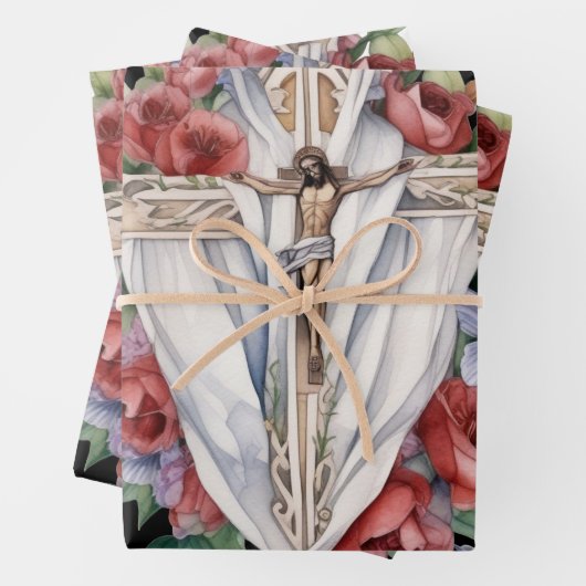 Religieuze symbolen en verzen voor sympathie inpakpapier vel (In situ)