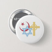 Religieuze symbolen ronde button 5,7 cm (Voorkant /achterkant)