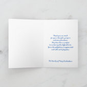 Religieuze sympathie dank u kaart - Blauw (Binnen)