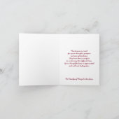 Religieuze sympathie Dank u Opmerking Kaart, Burga Bedankkaart (Binnen)