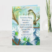 Religieuze sympathie Ecclesiastes 3:1 Schrift Kaart (Voorkant)