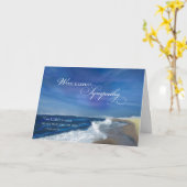 Religieuze Sympathie Golven op Ocean Blue Sky Kaart (Gele Bloem)