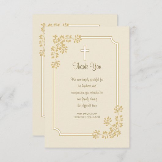 Religieuze sympathie Hartelijk dank Bedankkaart (Voorkant / Achterkant)