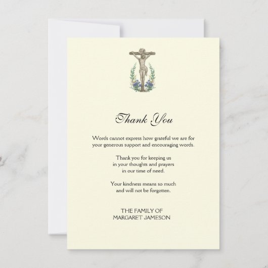 Religieuze sympathie Jezus over het kruis Bedankkaart (Achterkant)