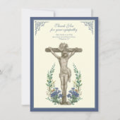 Religieuze sympathie Jezus over het kruis Bedankkaart (Voorkant)